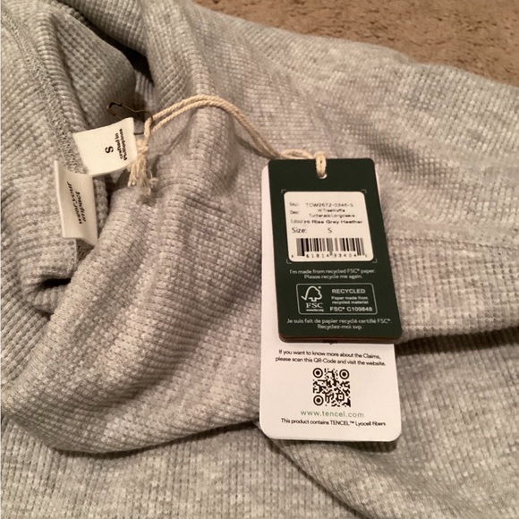 Tentree TreeWaffle turtleneck longleeve- grey heather - Picture 2 of 3